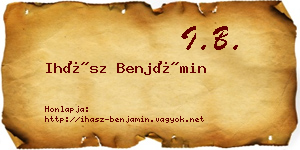Ihász Benjámin névjegykártya