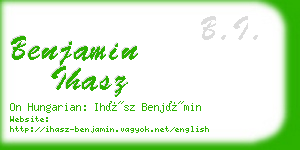 benjamin ihasz business card